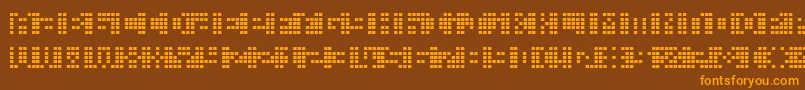 Picahms Font – Orange Fonts on Brown Background