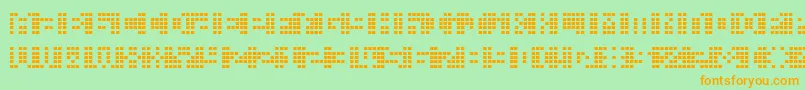 Picahms Font – Orange Fonts on Green Background