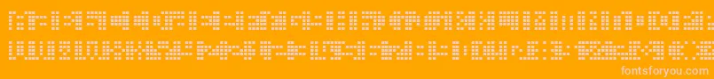 Picahms Font – Pink Fonts on Orange Background