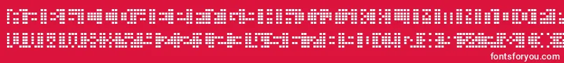 フォントPicahms – 赤い背景に白い文字