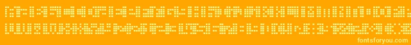 Picahms Font – Yellow Fonts on Orange Background