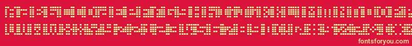 Picahms Font – Yellow Fonts on Red Background