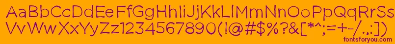 Thestruggleisreal Font – Purple Fonts on Orange Background