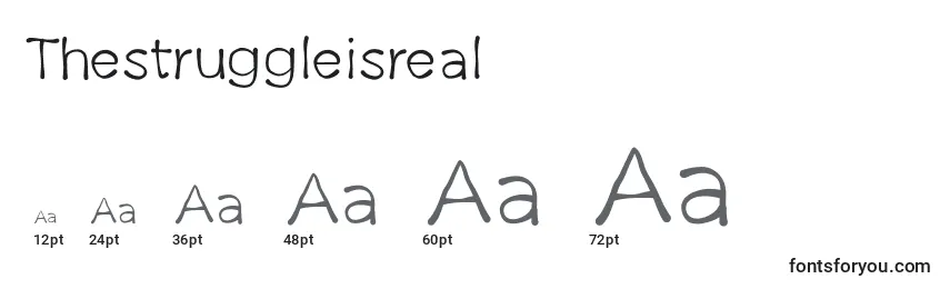 Размеры шрифта Thestruggleisreal