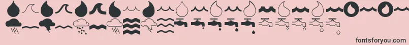 MostlywavesRegular Font – Black Fonts on Pink Background