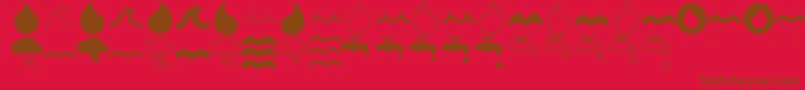 MostlywavesRegular Font – Brown Fonts on Red Background