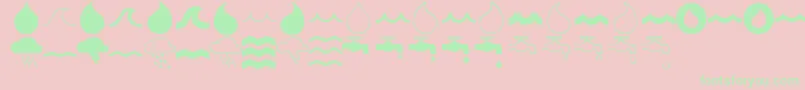 MostlywavesRegular Font – Green Fonts on Pink Background