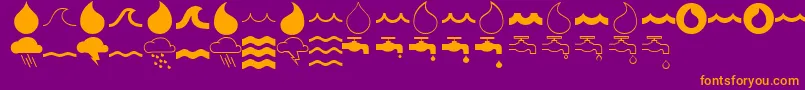 MostlywavesRegular Font – Orange Fonts on Purple Background