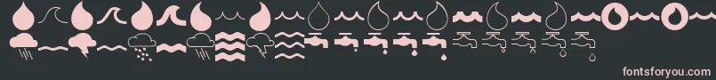 MostlywavesRegular Font – Pink Fonts on Black Background
