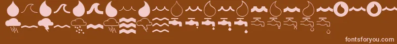 MostlywavesRegular Font – Pink Fonts on Brown Background