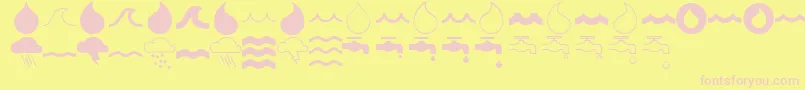 MostlywavesRegular Font – Pink Fonts on Yellow Background
