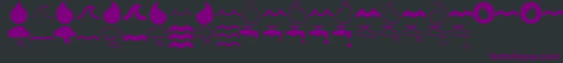 MostlywavesRegular Font – Purple Fonts on Black Background