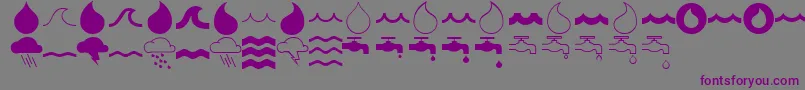 MostlywavesRegular Font – Purple Fonts on Gray Background