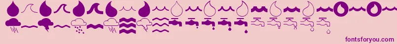 MostlywavesRegular Font – Purple Fonts on Pink Background
