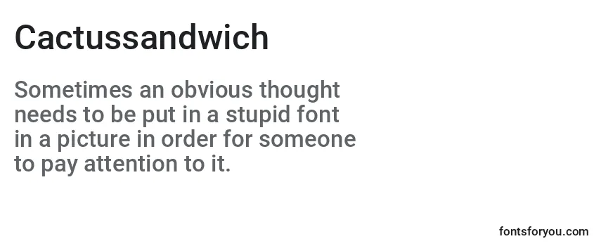 Review of the Cactussandwich Font