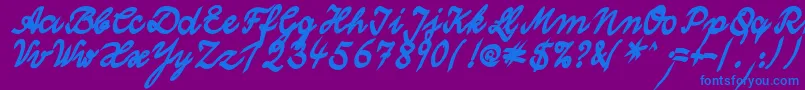 WolgastTwoBoldCyr Font – Blue Fonts on Purple Background