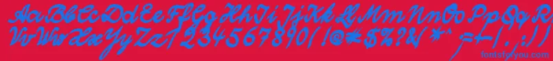 WolgastTwoBoldCyr Font – Blue Fonts on Red Background