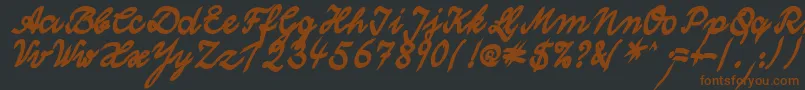 WolgastTwoBoldCyr Font – Brown Fonts on Black Background