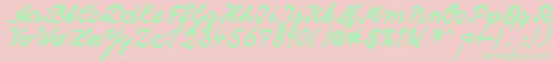 WolgastTwoBoldCyr Font – Green Fonts on Pink Background