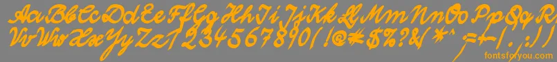 WolgastTwoBoldCyr Font – Orange Fonts on Gray Background