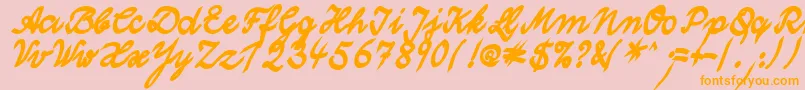 WolgastTwoBoldCyr Font – Orange Fonts on Pink Background