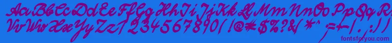 WolgastTwoBoldCyr Font – Purple Fonts on Blue Background