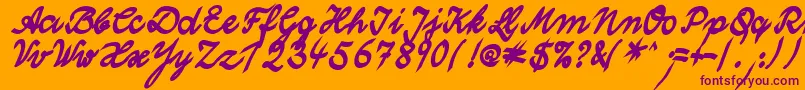 WolgastTwoBoldCyr Font – Purple Fonts on Orange Background