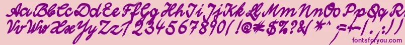 WolgastTwoBoldCyr Font – Purple Fonts on Pink Background