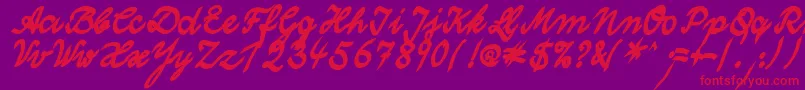 WolgastTwoBoldCyr Font – Red Fonts on Purple Background