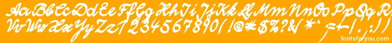 WolgastTwoBoldCyr Font – White Fonts on Orange Background
