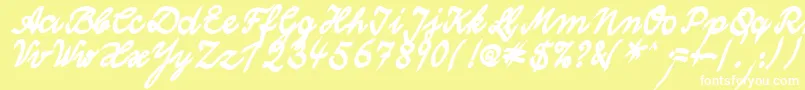 WolgastTwoBoldCyr Font – White Fonts on Yellow Background