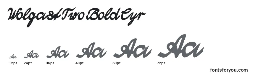 WolgastTwoBoldCyr Font Sizes