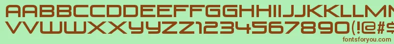 VenusrisingRegular Font – Brown Fonts on Green Background