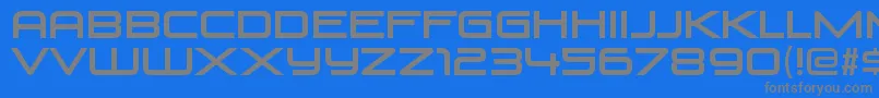 VenusrisingRegular Font – Gray Fonts on Blue Background