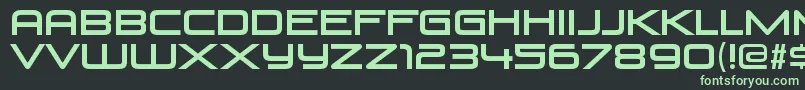 Police VenusrisingRegular – polices vertes sur fond noir