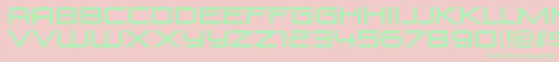 VenusrisingRegular Font – Green Fonts on Pink Background