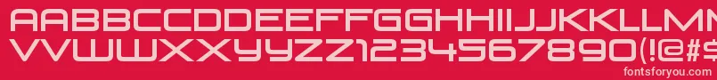 Police VenusrisingRegular – polices roses sur fond rouge