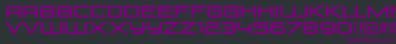 Czcionka VenusrisingRegular – fioletowe czcionki na czarnym tle
