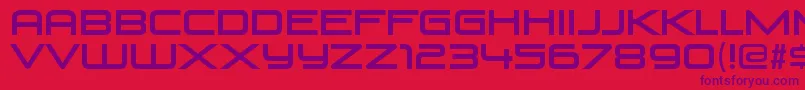 フォントVenusrisingRegular – 赤い背景に紫のフォント
