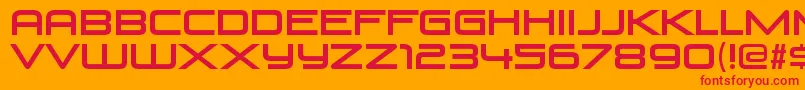 VenusrisingRegular Font – Red Fonts on Orange Background