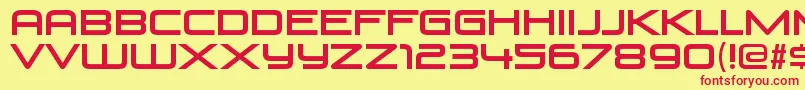 VenusrisingRegular Font – Red Fonts on Yellow Background