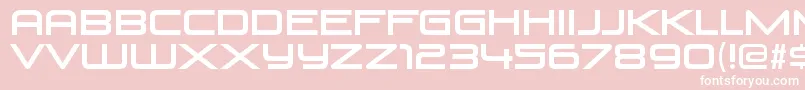 Fonte VenusrisingRegular – fontes brancas em um fundo rosa
