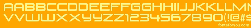 フォントVenusrisingRegular – オレンジの背景に黄色の文字