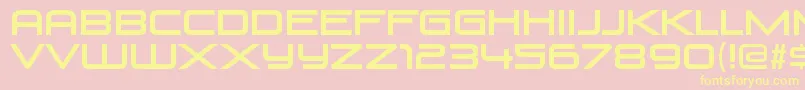 VenusrisingRegular-Schriftart – Gelbe Schriften auf rosa Hintergrund