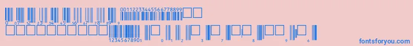 V200002 Font – Blue Fonts on Pink Background