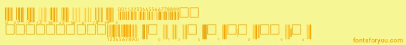 V200002 Font – Orange Fonts on Yellow Background