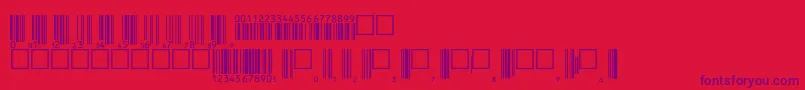 V200002 Font – Purple Fonts on Red Background