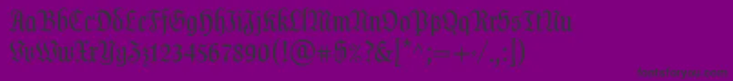 DalaLtText-Schriftart – Schwarze Schriften auf violettem Hintergrund