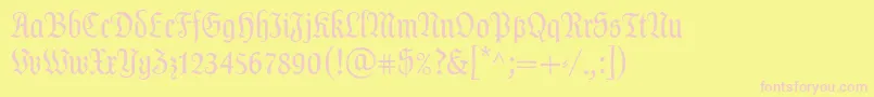 DalaLtText Font – Pink Fonts on Yellow Background