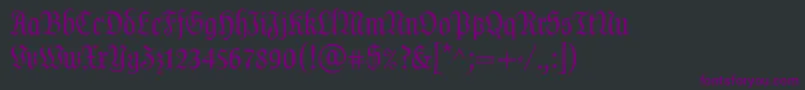 Шрифт DalaLtText – фиолетовые шрифты на чёрном фоне